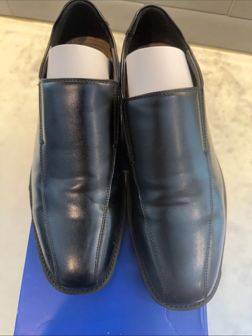 Apt. 9 Black Men's Black Kingman slip on dress shoes size 9.5 - Picture 5 of 9